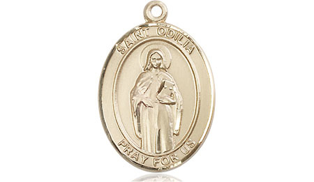 14kt Gold Filled Saint Odilia Medal