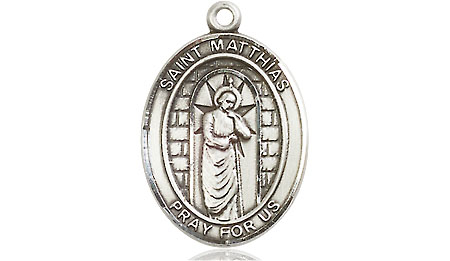 Sterling Silver Saint Matthias the Apostle Medal
