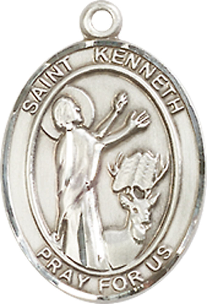 Sterling Silver Saint Kenneth Medal