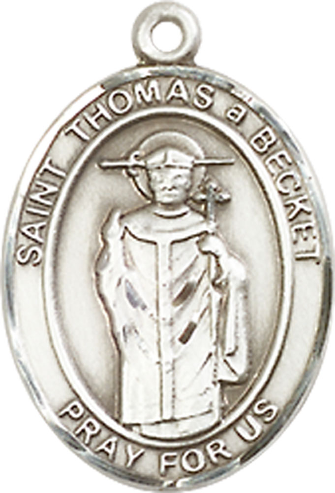Sterling Silver Saint Thomas A Becket Medal