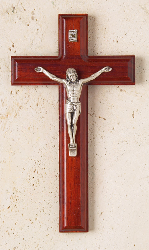 7.5In. Rosewood Crucifix With Salerni Corpus