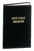 Sick Call Register - 1800 Entries