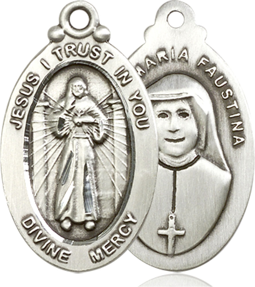 Sterling Silver Divine Mercy Medal
