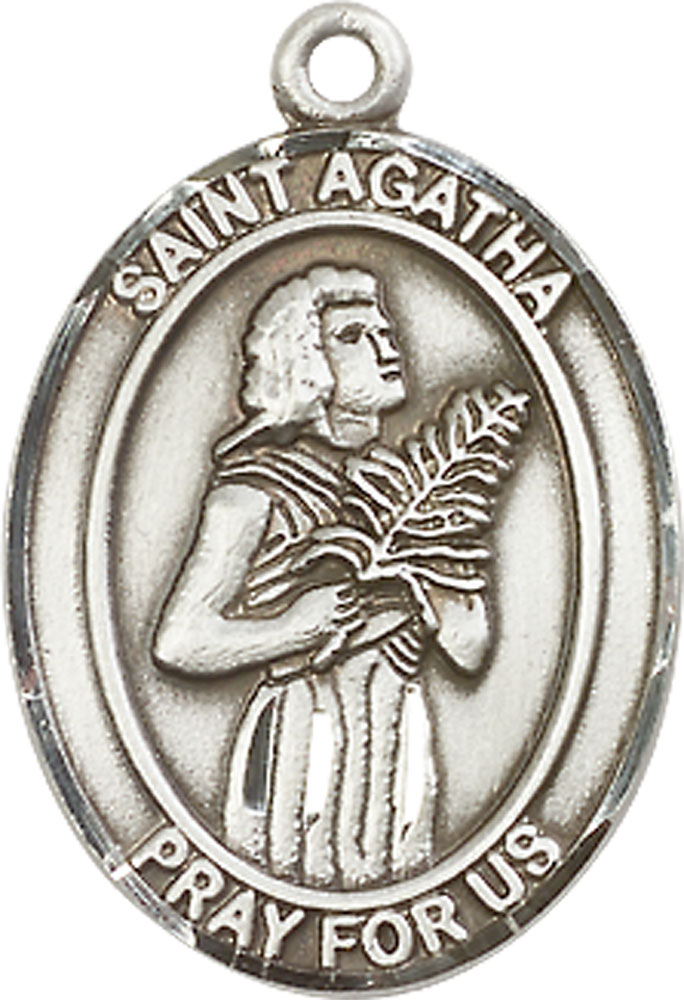 Sterling Silver Saint Agatha Medal