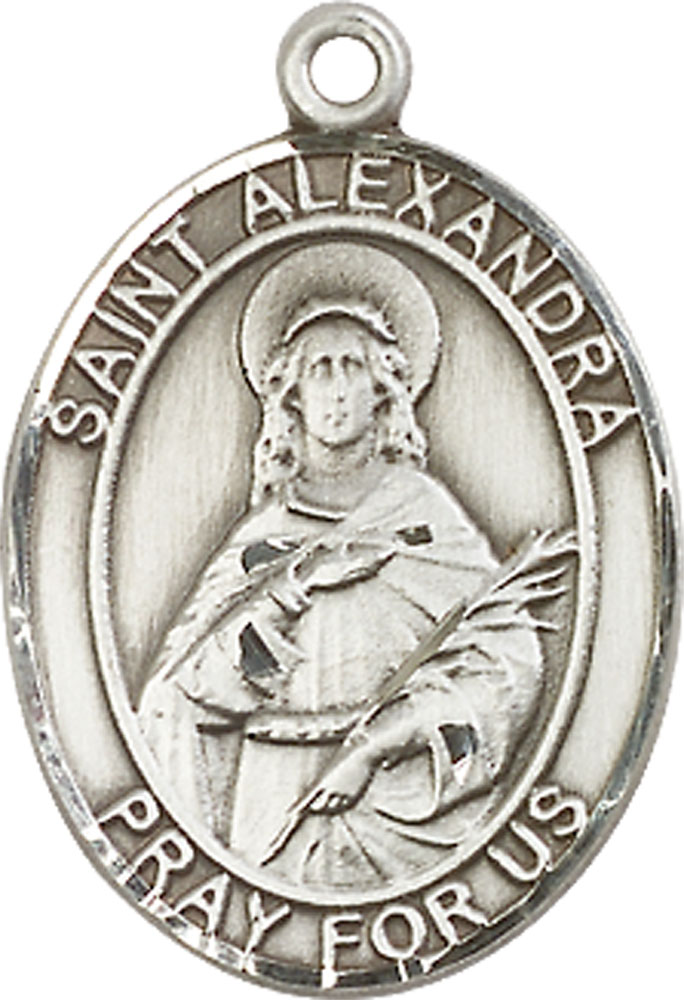 Sterling Silver Saint Alexandra Medal