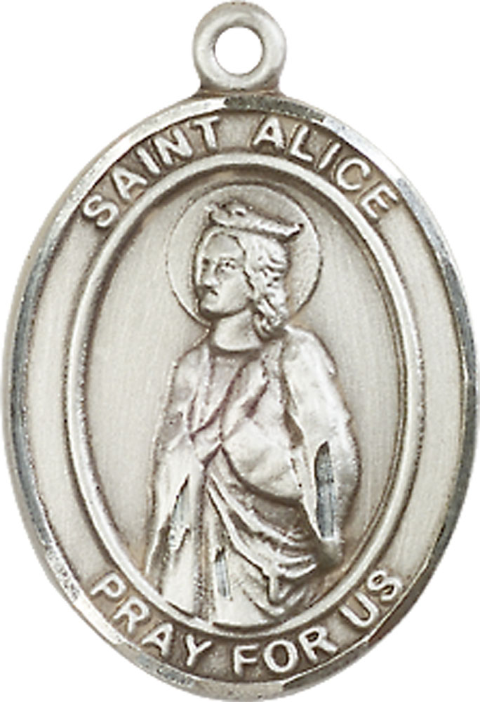 Sterling Silver Saint Alice Medal