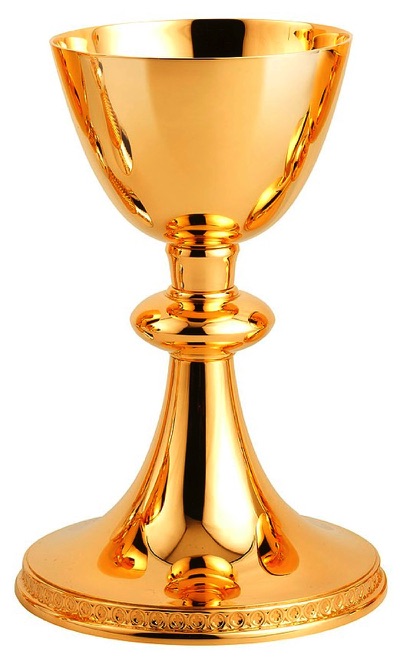 Brass Gold Plated Chalice &amp; Paten