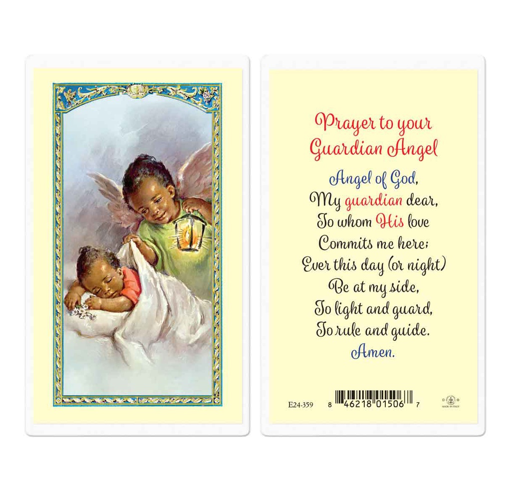 Guardian Angel-Angel of God AFA Laminated Holy Card