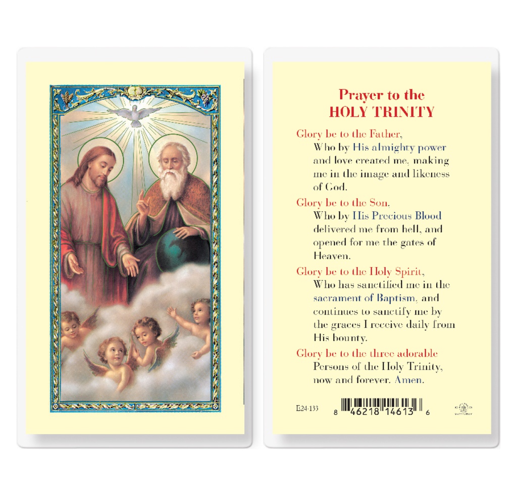 Prayer to Holy Trinity Laminated Holy Card
