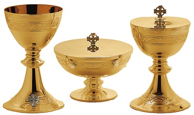 8" Ciborium W/ 4 5/8" Cup. Brss. Gp, Gl