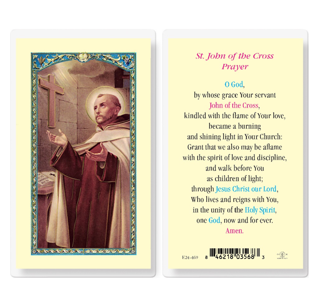 Saint John of the Cross Laminated Holy Card