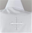 Front Wrap Amice with Ties - White Cross