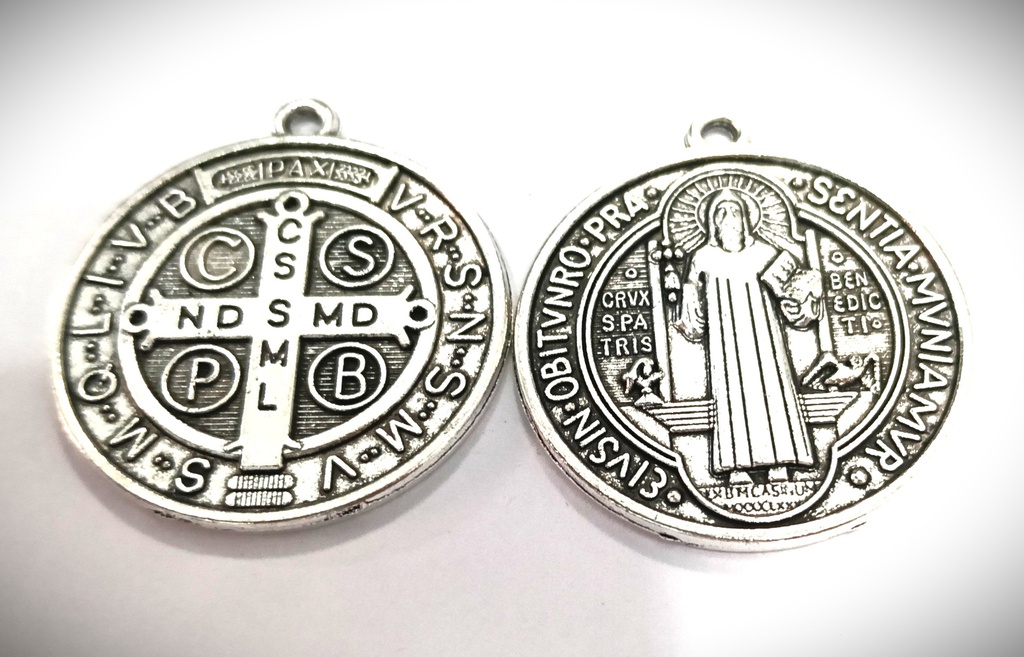 1.2" St. Benedict Oxidized Medal