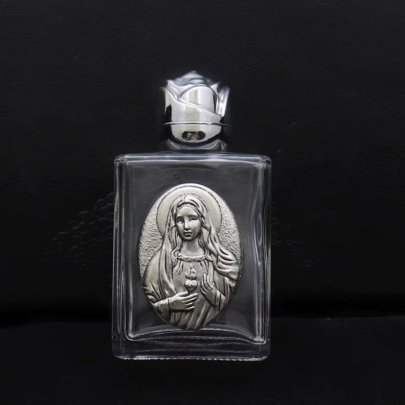 15ml Glass Holy Water Bottle - Immaculate Heart of Mary
