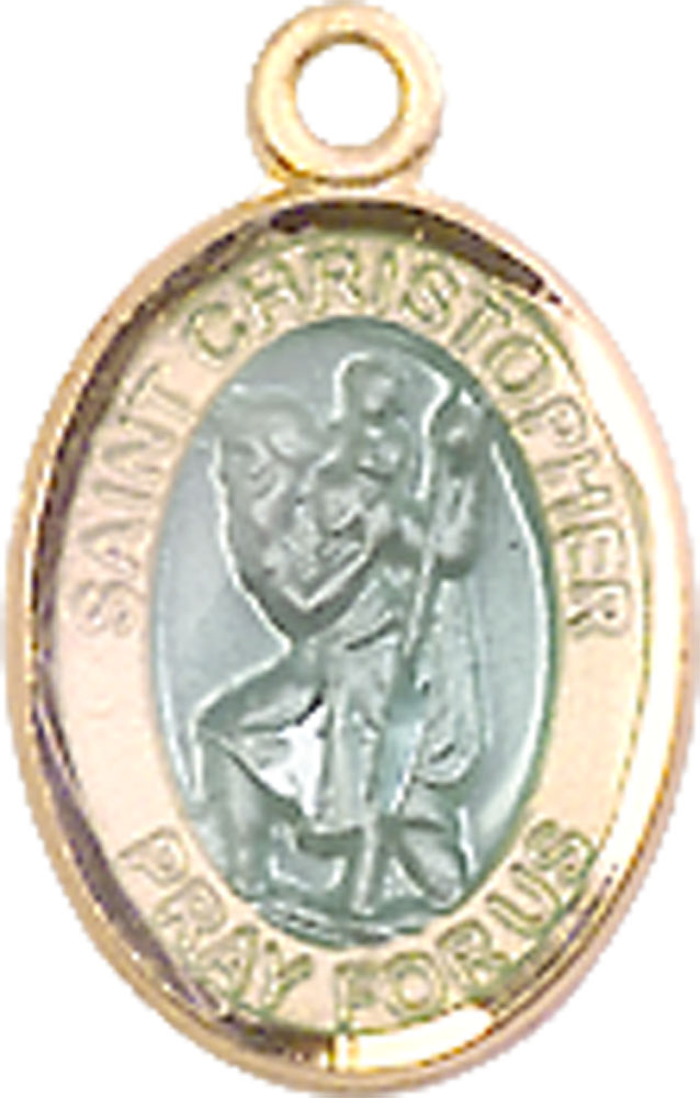14kt Gold Filled Saint Christopher w/Epoxy Medal