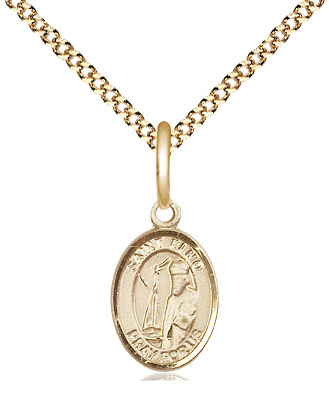 14kt Gold Filled Saint Elmo Pendant on a 18 inch Gold Plate Light Curb chain
