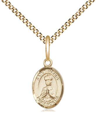14kt Gold Filled Saint Henry II Pendant on a 18 inch Gold Plate Light Curb chain