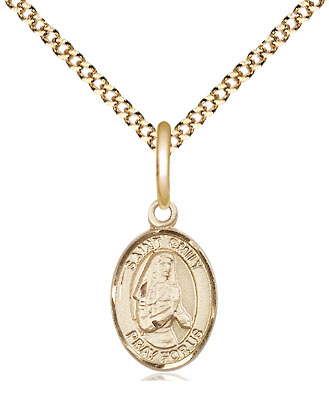 14kt Gold Filled Saint Emily de Vialar Pendant on a 18 inch Gold Plate Light Curb chain