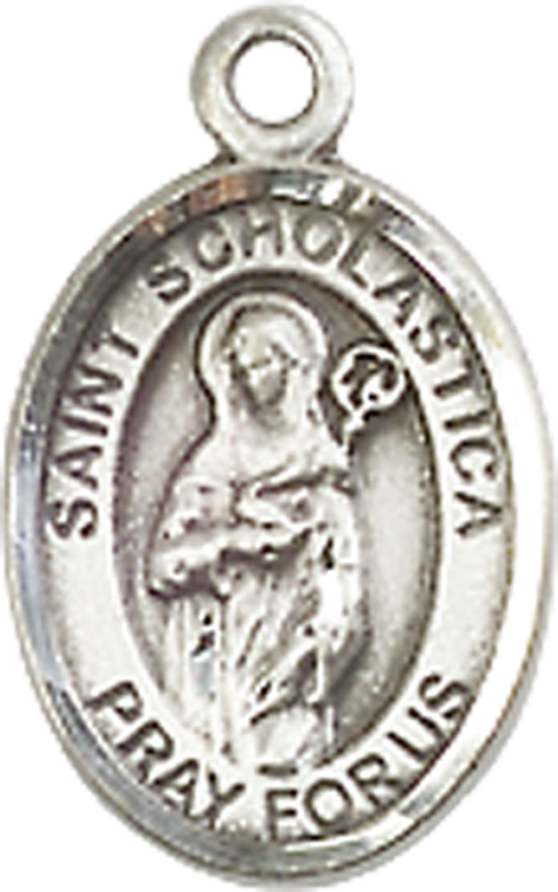 Sterling Silver Saint Scholastica Medal