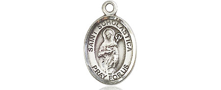 Sterling Silver Saint Scholastica Medal