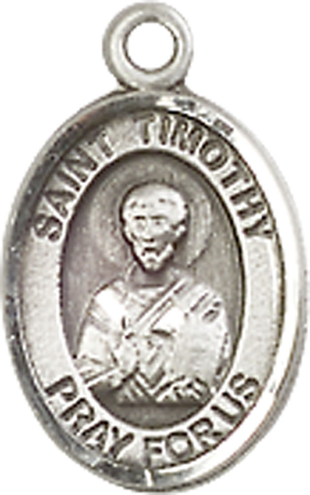 Sterling Silver Saint Timothy Medal