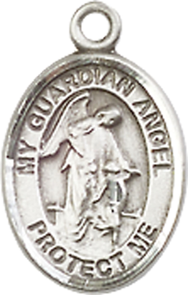 Sterling Silver Guardian Angel Medal