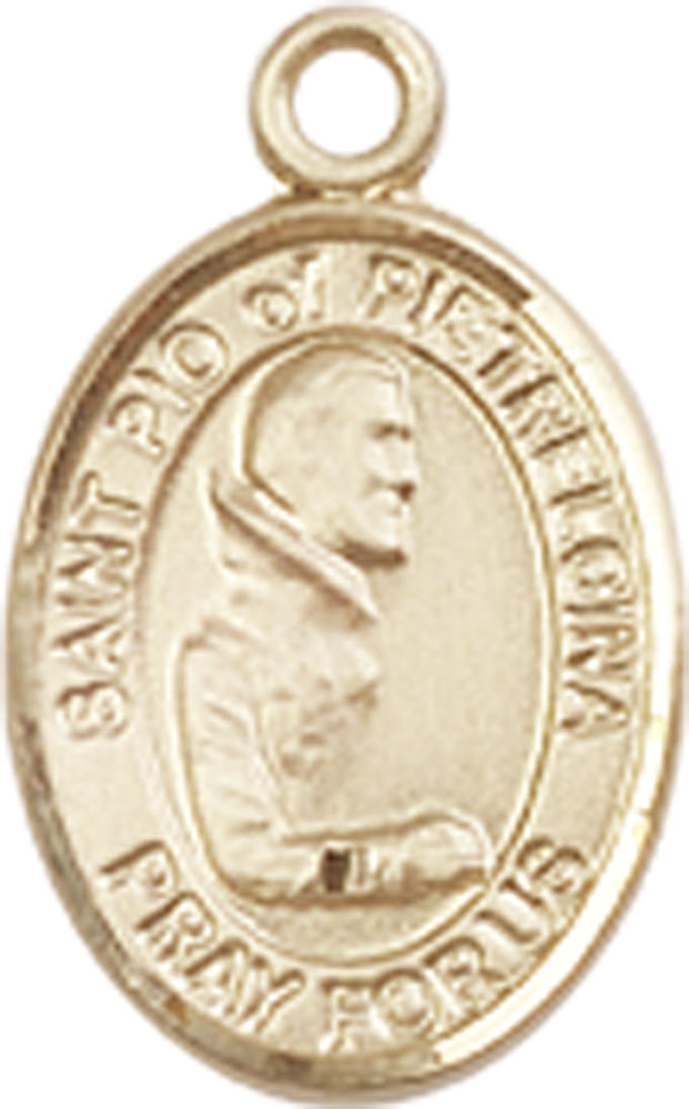 14kt Gold Filled Saint Pio of Pietrelcina Medal