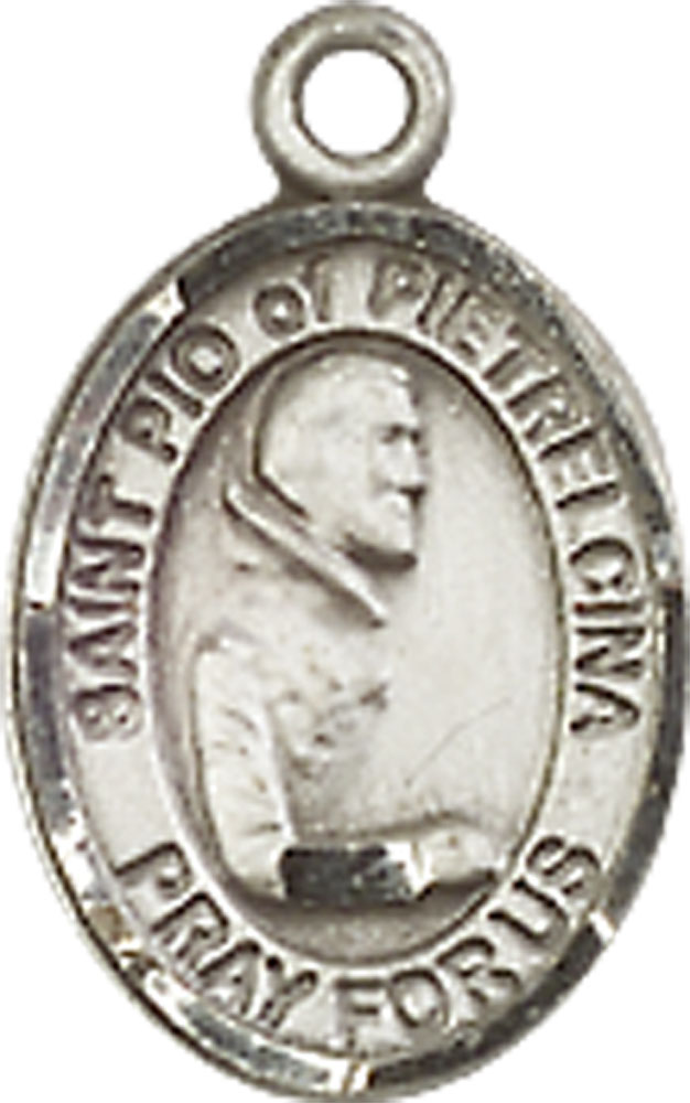 Sterling Silver Saint Pio of Pietrelcina Medal