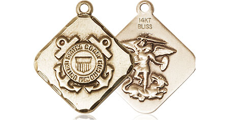 14kt Gold Coast Guard Diamond Medal