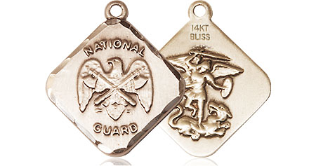 14kt Gold National Guard Diamond Medal