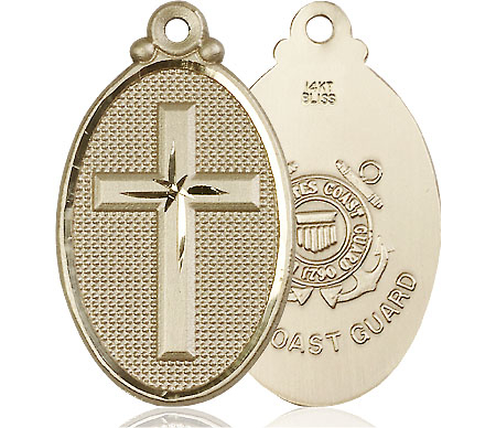14kt Gold Cross Coast Guard Medal