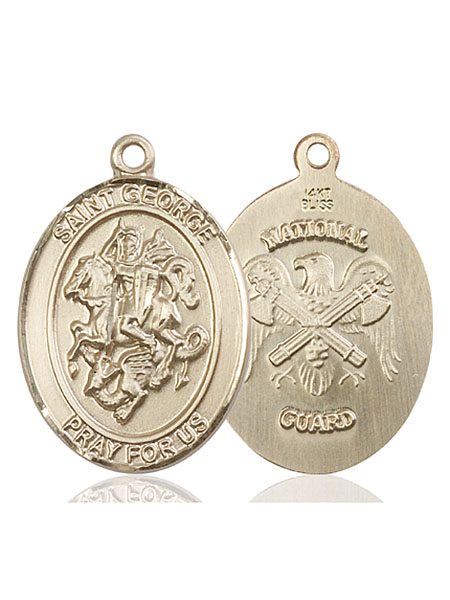 14kt Gold Saint George National Guard Medal