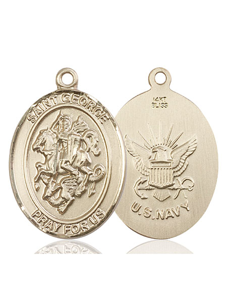 14kt Gold Saint George Navy Medal
