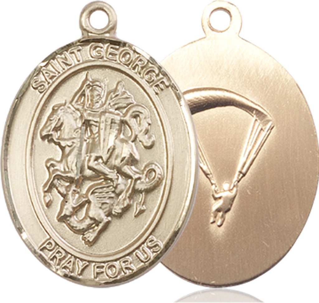 14kt Gold Saint George Paratrooper Medal