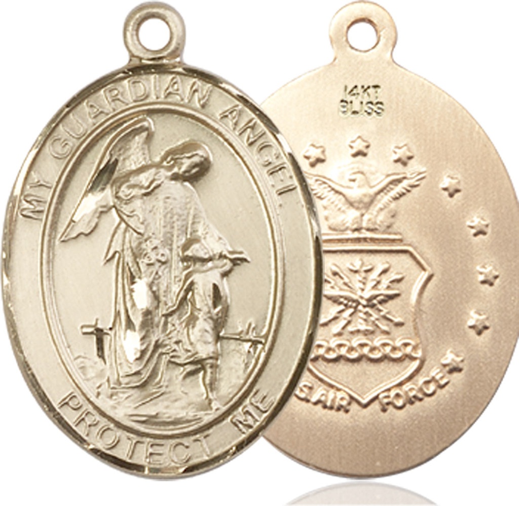 14kt Gold Guardian Angel Air Force Medal