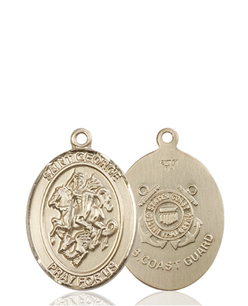 14kt Gold Saint George Coast Guard Medal