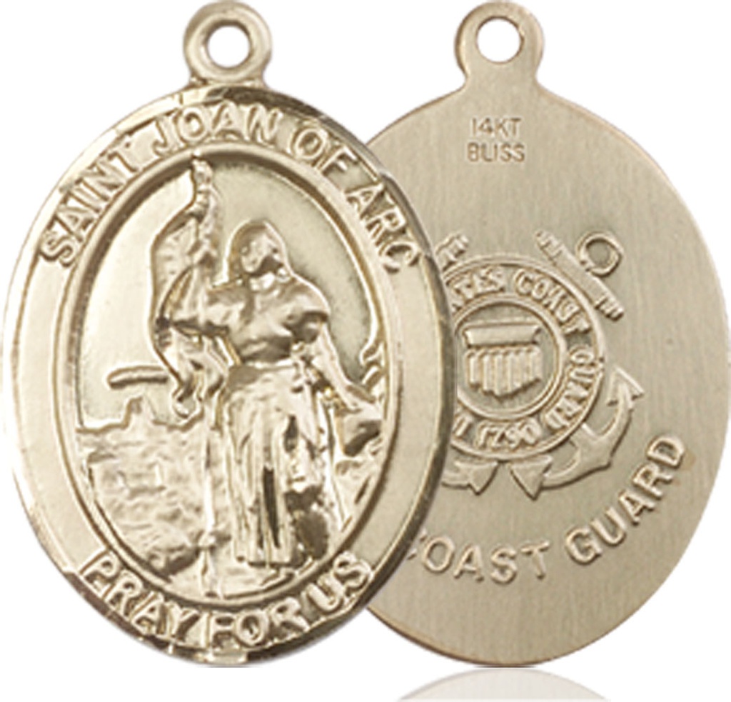 14kt Gold Saint Joan of Arc  Coast Guard Medal