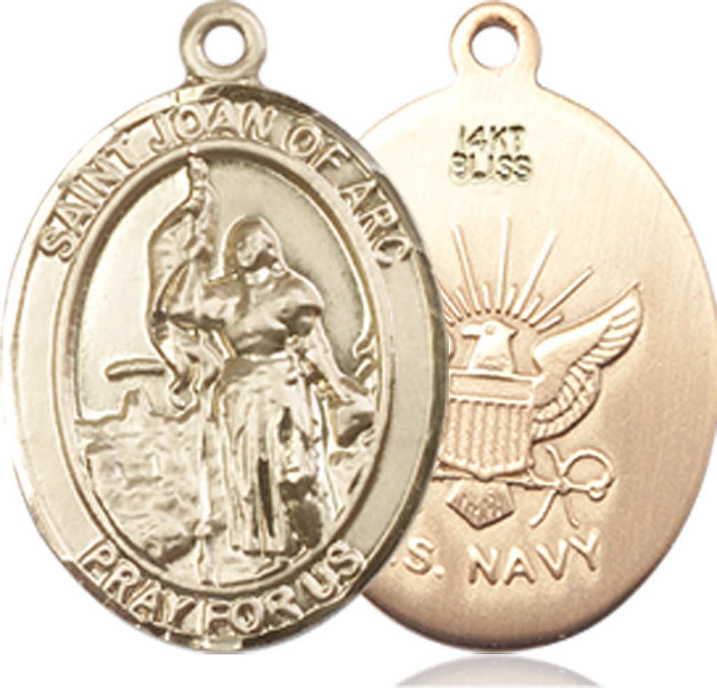 14kt Gold Saint Joan of Arc Navy Medal