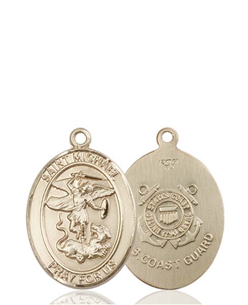 14kt Gold Saint Michael Coast Guard Medal