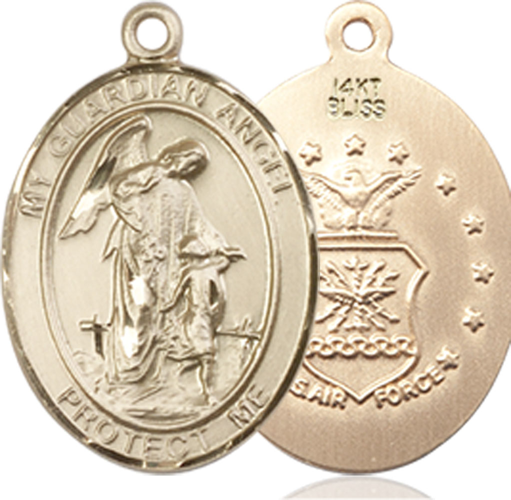 14kt Gold Guardian Angel Air Force Medal