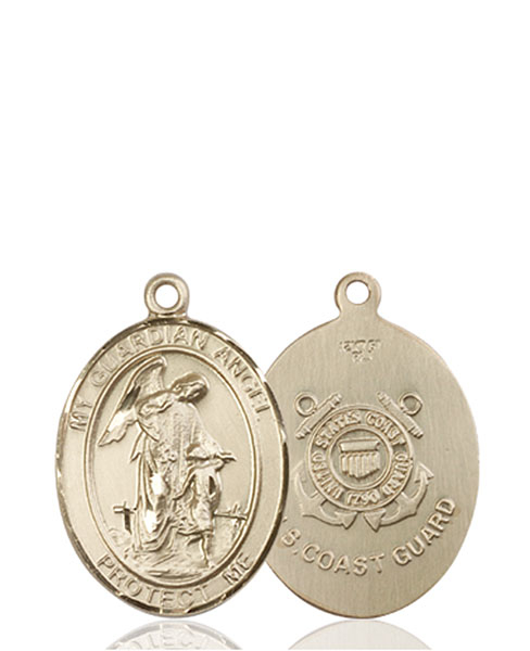 14kt Gold Guardian Angel Coast Guard Medal
