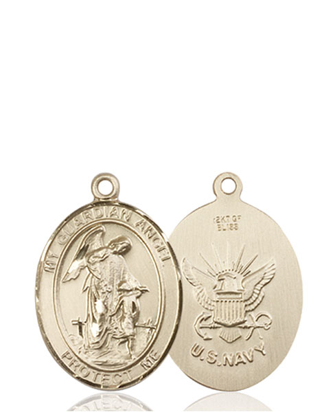 14kt Gold Guardian Angel Navy Medal