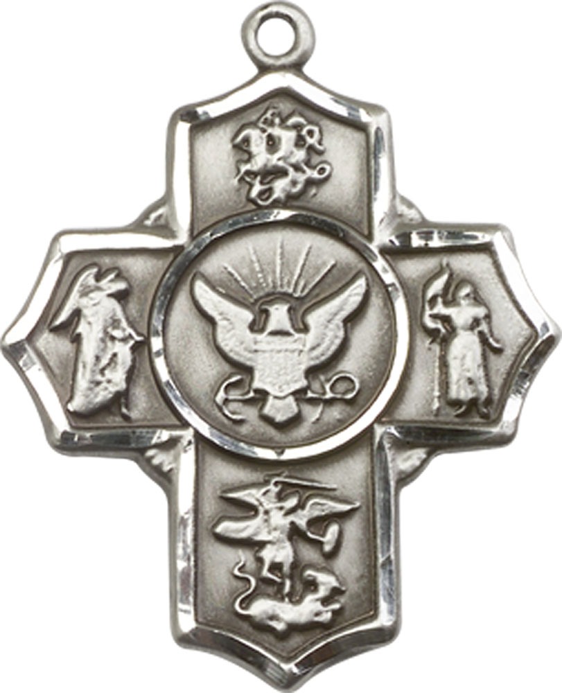 Sterling Silver 5-Way Navy Medal