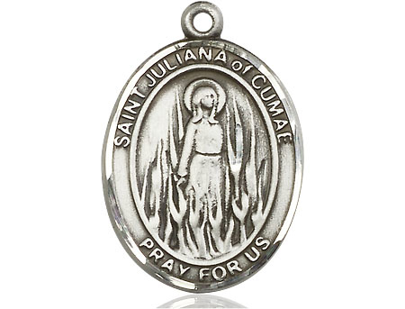 Sterling Silver Saint Juliana Medal