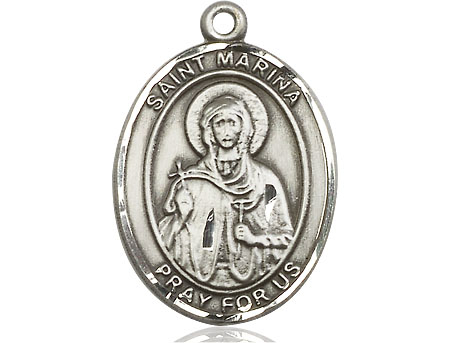 Sterling Silver Saint Marina Medal