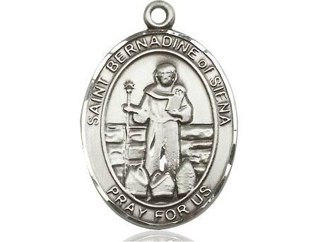Sterling Silver Saint Bernadine of Sienna Medal
