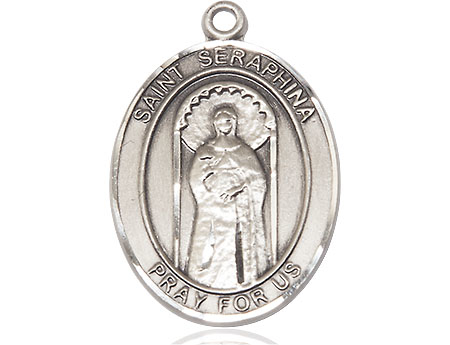 Sterling Silver Saint Seraphina Medal