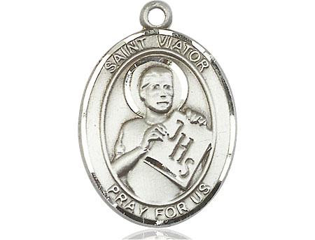Sterling Silver Saint Viator of Bergamo Medal
