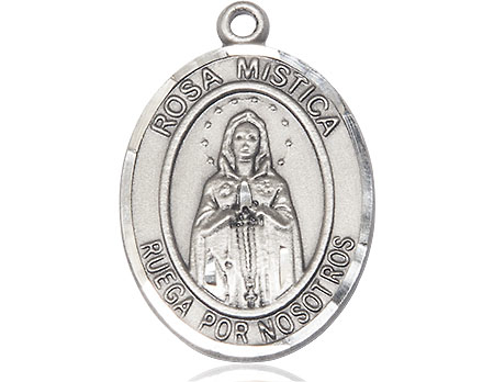 Sterling Silver Rosa Mystica Medal