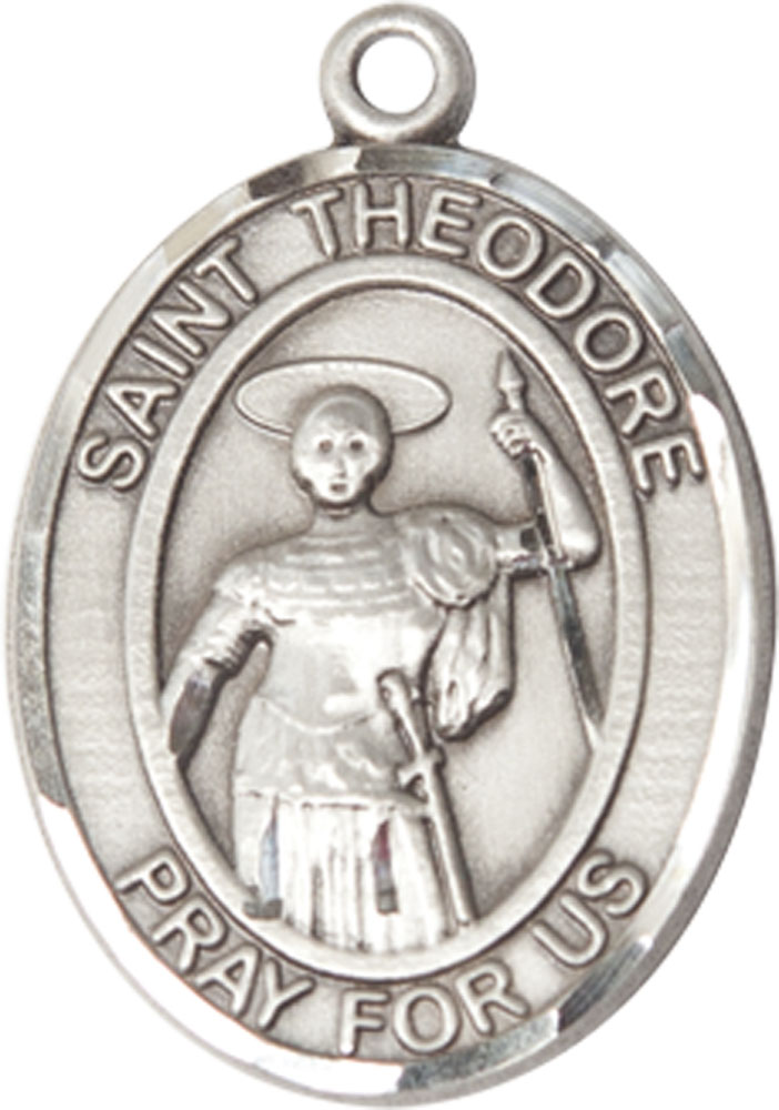 Sterling Silver Saint Theodore Stratelates Medal